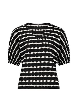 zero, Print T-shirt - black cream