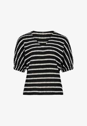 zero, Nyomott mintás póló - black cream