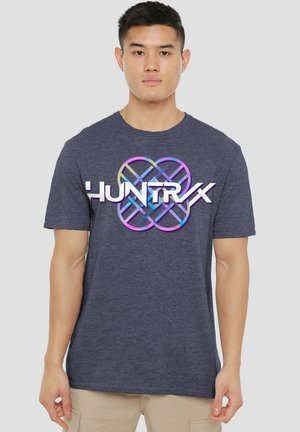 K-POP DEMON HUNTERS - HUNTRIX PASTEL LOGO - T-Shirt print - mottled dark blue