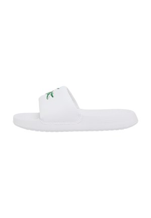 Sandales de bain - blanc vert foncé
