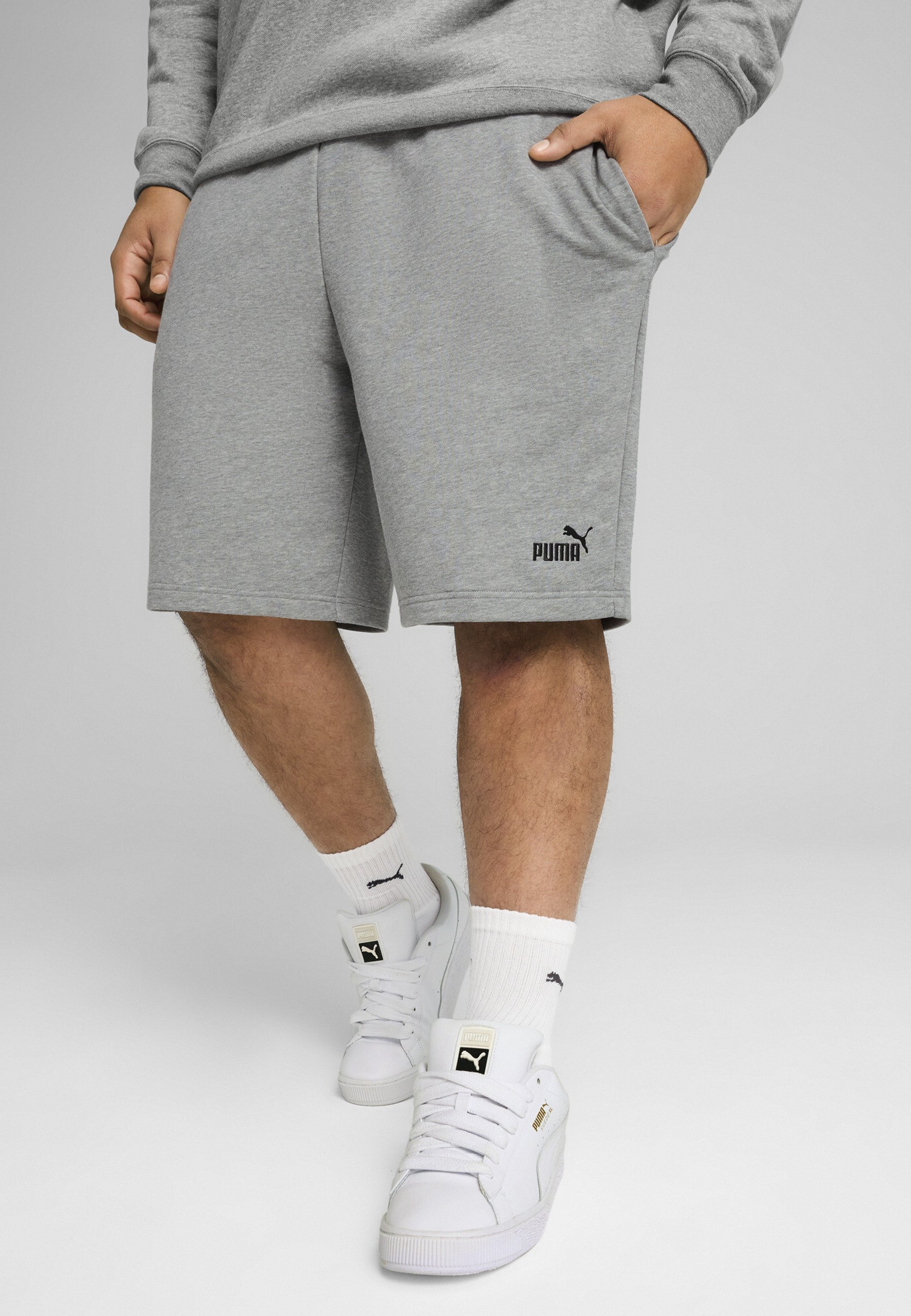 LOGO SHORTS - Pantaloncini sportivi - medium gray heather uomo