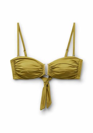 Calzedonia, SHINY SATIN BANDEAU - Bikini-Top - yellow