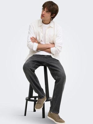Only & Sons, ONSWEFT - Jean droit - dark grey denim