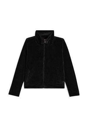 CON COLLO ALTO - Felpa con zip - black