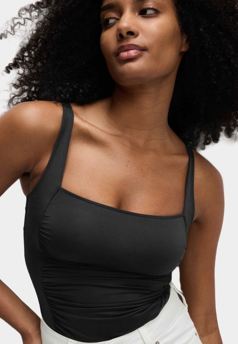 Top Tankini Noir Et Blanc Marks & Spencer - Taille 8 - Neuf Avec étiquettes