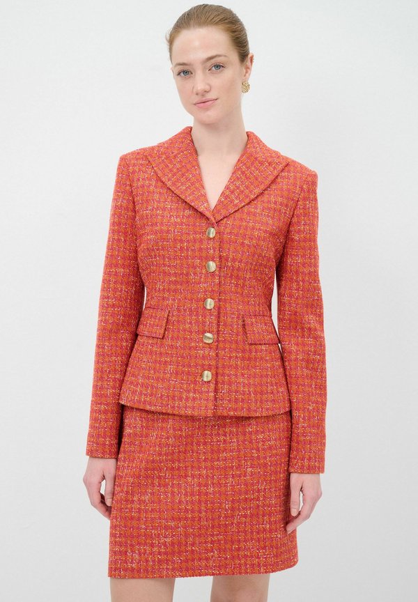 WITH POCKET   - Blazer - plaid orange
