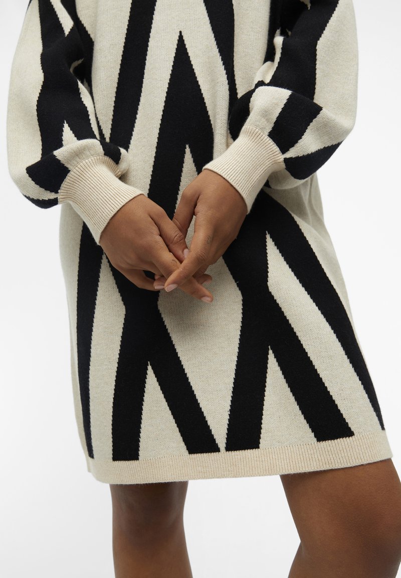 Object OBJRAY ROLL NECK - Jumper dress - sandshell/beige - Zalando 
