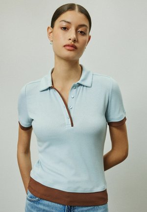 Next, REGULAR FIT - RIBBED LAYERED POLO TOP - Poloshirts - grey