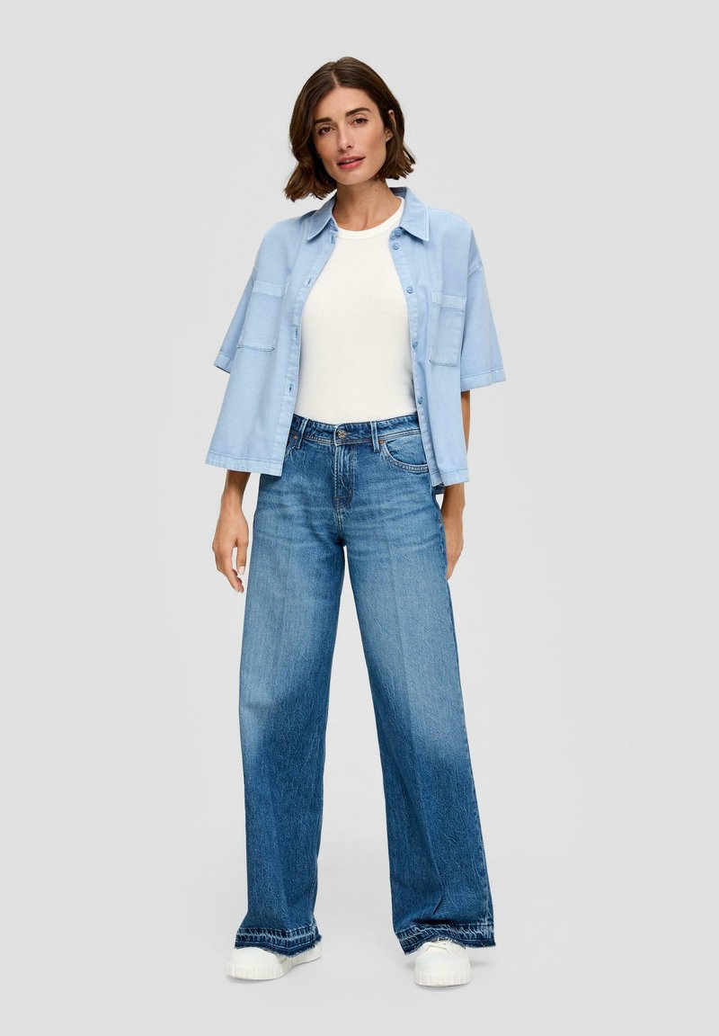 Casual Jeans Comfortabel S.Oliver Dames Jeans Broek Suri Wide Leg - Wijde Pijp, Trendy Denim Broek Voor Een Casual Look S.Oliver Dames Jeans Wide Leg