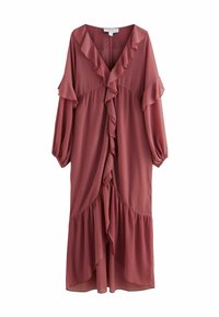Next - REGULAR FIT - LONG SLEEVE RUFFLE - Maxi dress - pink Thumbnail Image 1