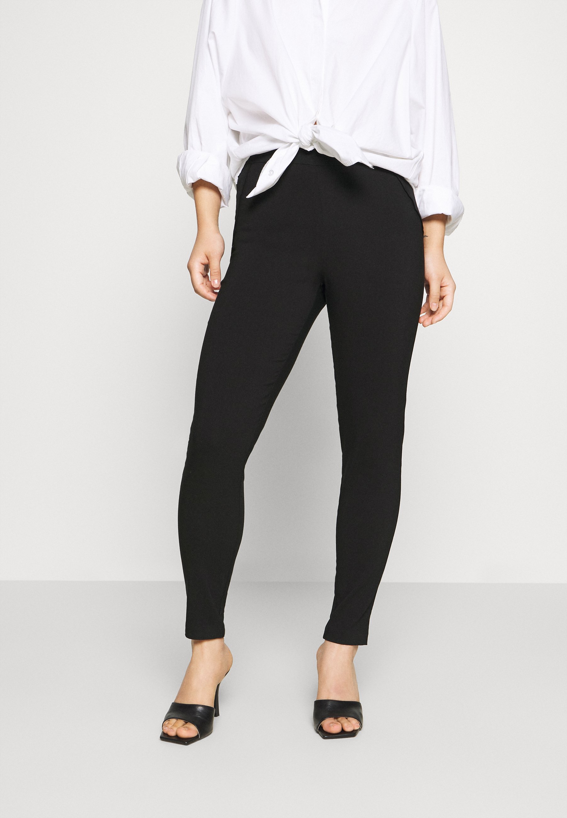 Dorothy Perkins Petite GINGHAM BENGALINE Leggings black Dorothy Perkins Petite GINGHAM BENGALINE - Leggings - black