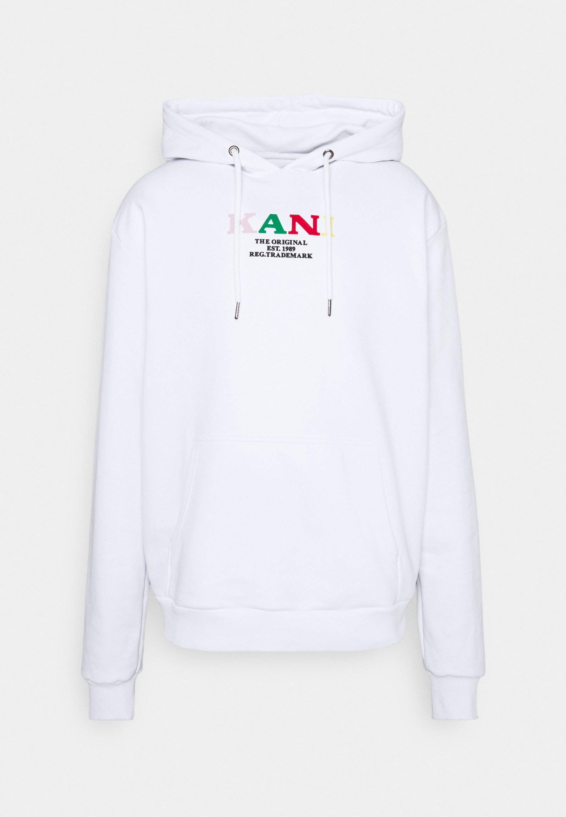 Karl Kani Unisex Retro Hoodie Sweatshirt, Size: XXS, White