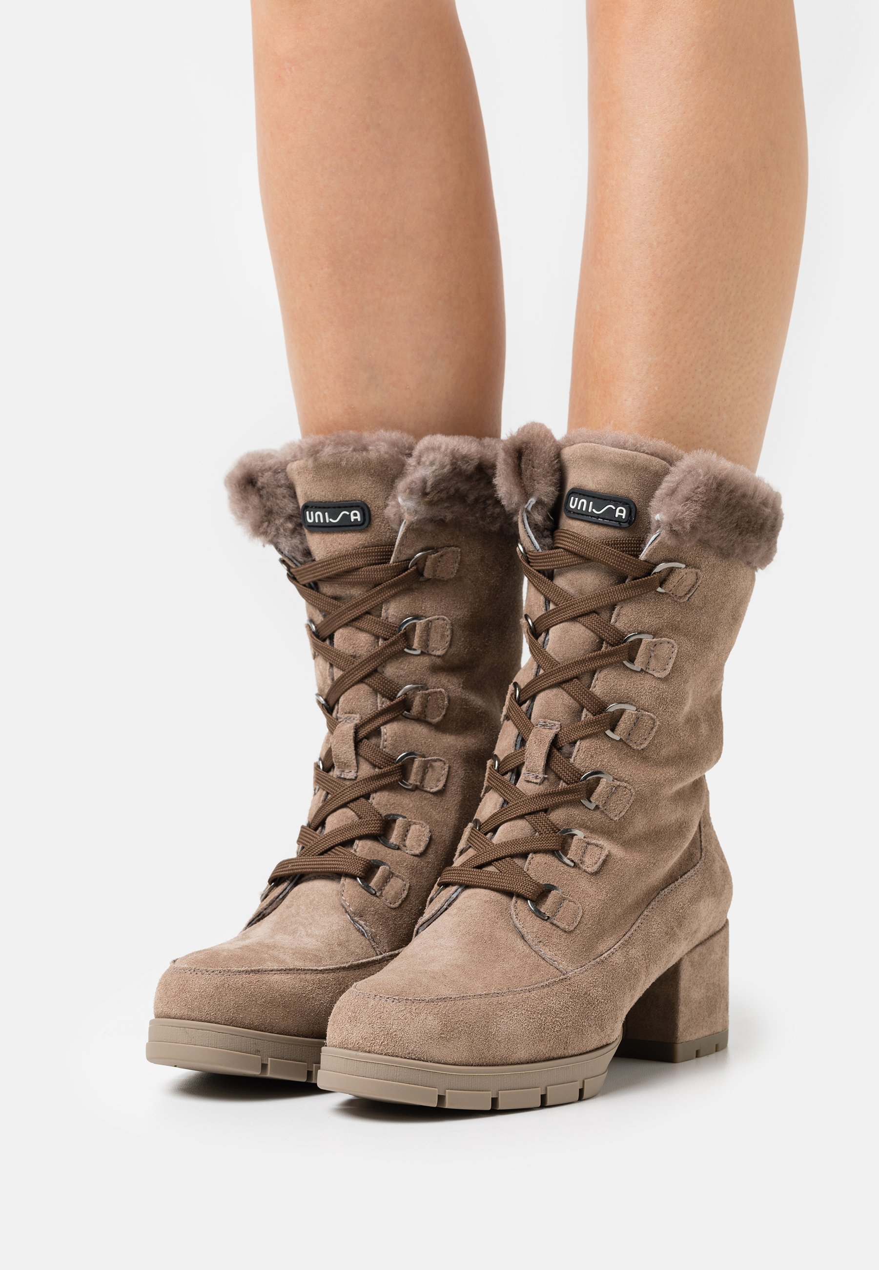 Unisa JIPI - Botines con cordones - taupe/marrón topo - Zalando.es
