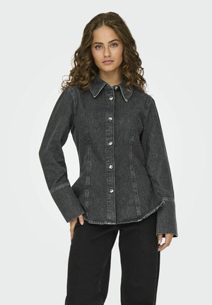 Button-down blouse - washed black