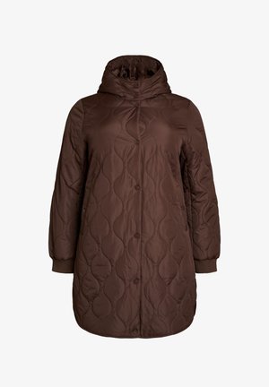 Zizzi, MITTELLANGE STEPPJACKE MIT KAPUZE - Χειμωνιάτικο παλτό - braun