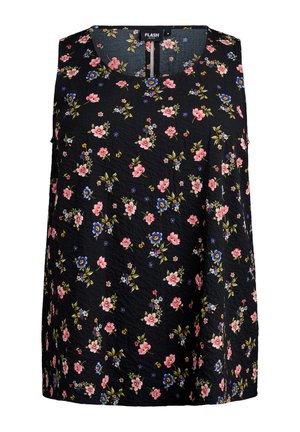 Zizzi, ÄRMELLOSES - Camicetta - black rose blue fl