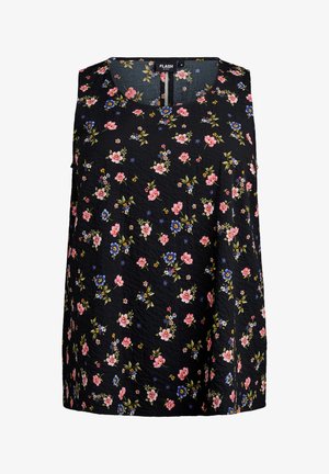 Zizzi, ÄRMELLOSES - Blouse - black rose blue fl