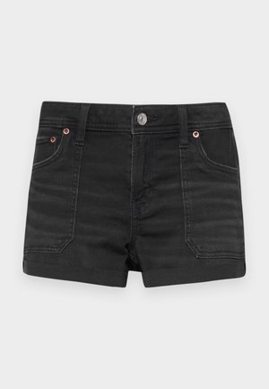American Eagle EASY SHORTIE - Lühikesed teksad - black
