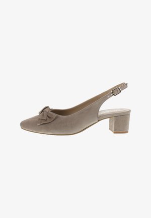 Xaver Luis, ISAR - FEMININE SLING MIT SCHLEIFE - Classic heels - dark taupe