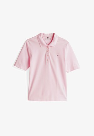 Lys rosa polo skjorte lavet af bomuld, med en klassisk krave, korte ærmer, en fem-knaps lukning og et lille logo på brystet.
