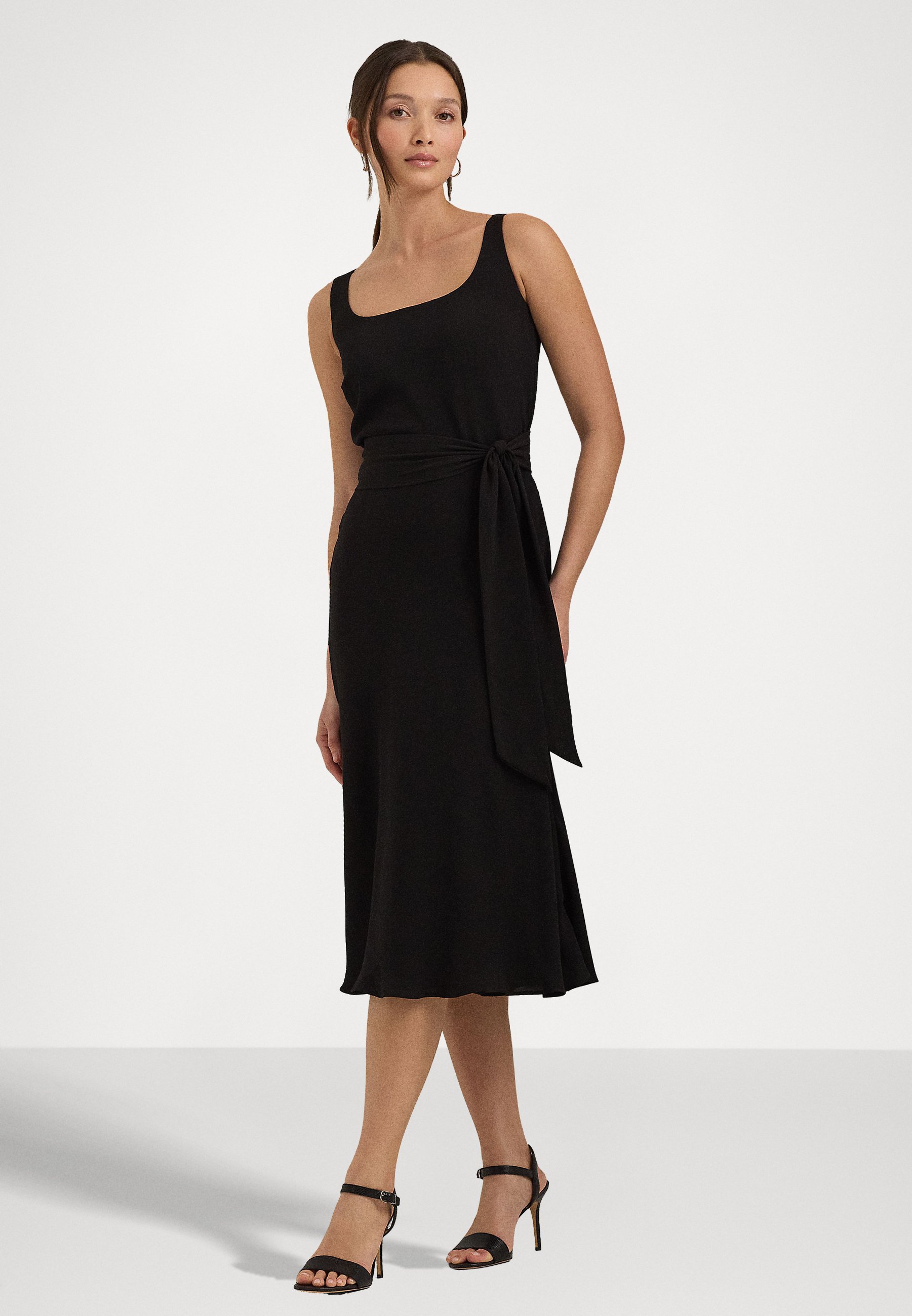 Lauren Ralph Lauren BELTED CREPE SLEEVELESS DRESS - Day