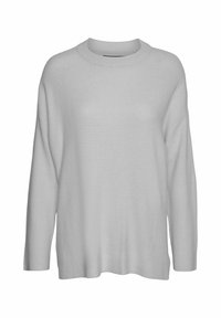 Stickad tröja - light grey melange