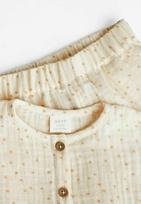 Next 2 PIECE SHORT SLEEVE PEPLUM SET - Shorts - beige