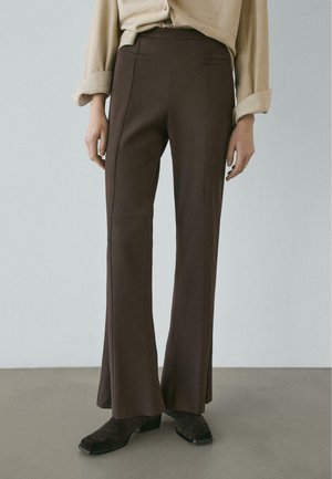 FLARED WITH POCKET  - Broek - dark brown