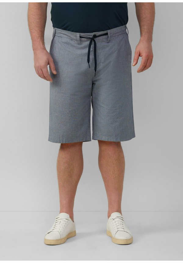 STRETCH IN MELIERTER OPTIK - Shorts - tiefblau