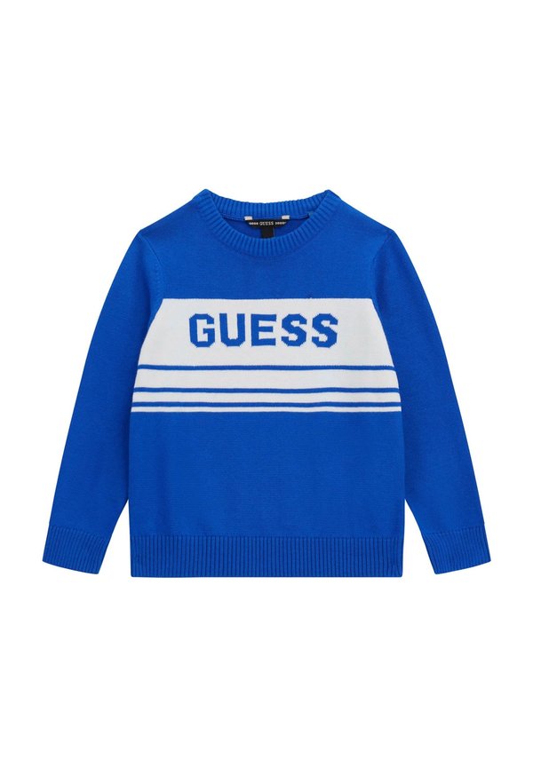 LOGOSTICKEREI - Strickpullover - blau