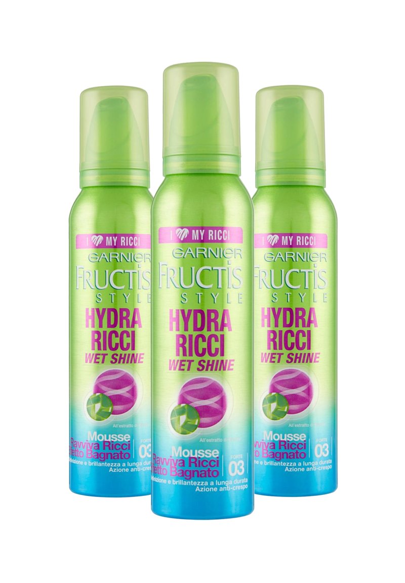 Garnier MOUSSE PER CAPELLI FRUCTIS STYLE, EFFETTO WET&SHINE - 3 PACK - Trattamenti capelli