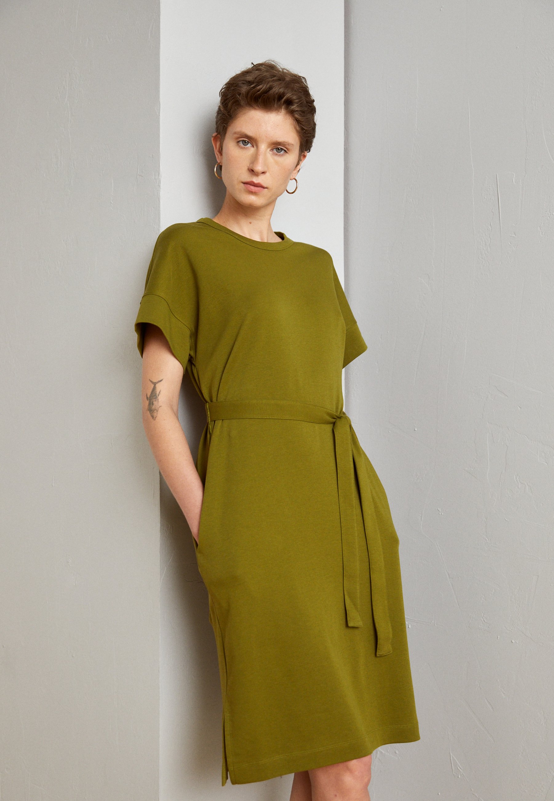 Marc O'Polo DRESS - Jersey dress - fern green/dark green - Zalando