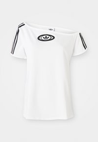 OFFSHOULDER TEE - Print T-shirt - white