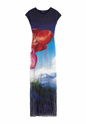 Desigual, PRINTED SHORT-SLEEVE DRESS - Maxikjoler - blue