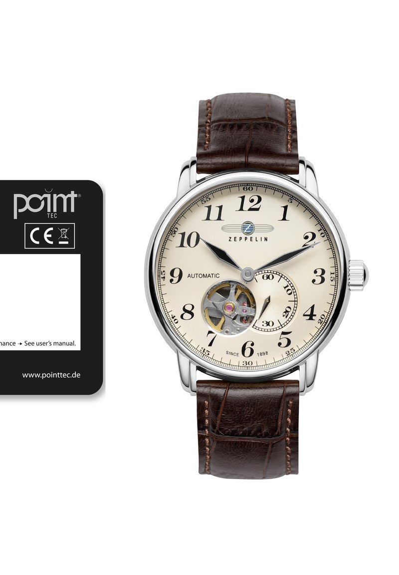 Herren Analoguhren | Zeppelin ARMBANDUHR LZ127 GRAF ZEPPELIN OPEN HEART 7666 Chronograph beige - CU99888 Herren Analoguhren | Zeppelin ARMBANDUHR LZ127 GRAF ZEPPELIN OPEN HEART 7666 Chronograph beige - CU99888