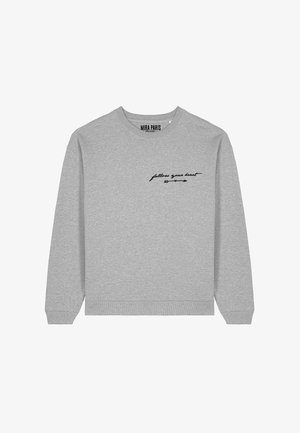 Mira Paris, FOLLOW YOUR HEART EMBROIDERY UNISEX - Sweatshirt - mottled grey