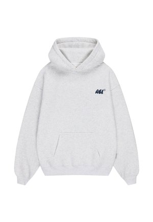 Light gray hoodie with front pouch pocket and small dark blue "ACI" logo on the left chest, displayed on a white background.