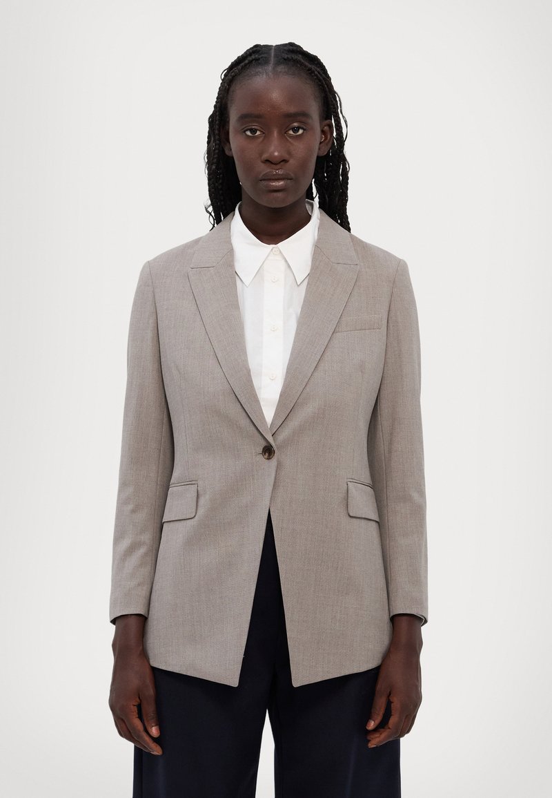 Blazer Theory En Lin Beige Taille 0 - Occasion Très Bon état, Fabrication USA