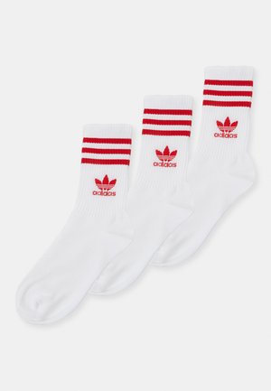 CREW  3 PACK - Sokken - white/better scarlet