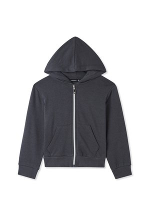 ZIP A TINTA UNITA - Felpa con zip - antracite