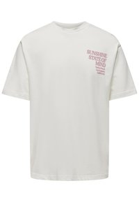 Only & Sons KENNY KURZARM  - T-Shirt print - weiß