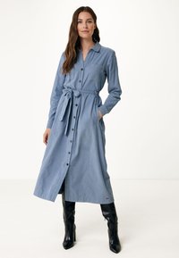 Mexx - FINE WALED  - Shirt dress - greyish blue Thumbnail Image 1