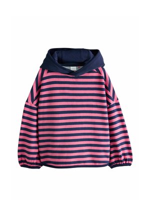 STRIPE - Jersey con capucha - pink/navy blue