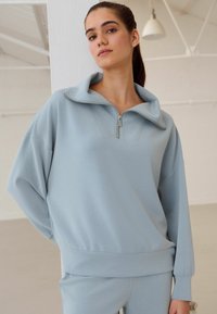 Next SOFT TOUCH QUARTER ZIP - Collegepaita - pale blue