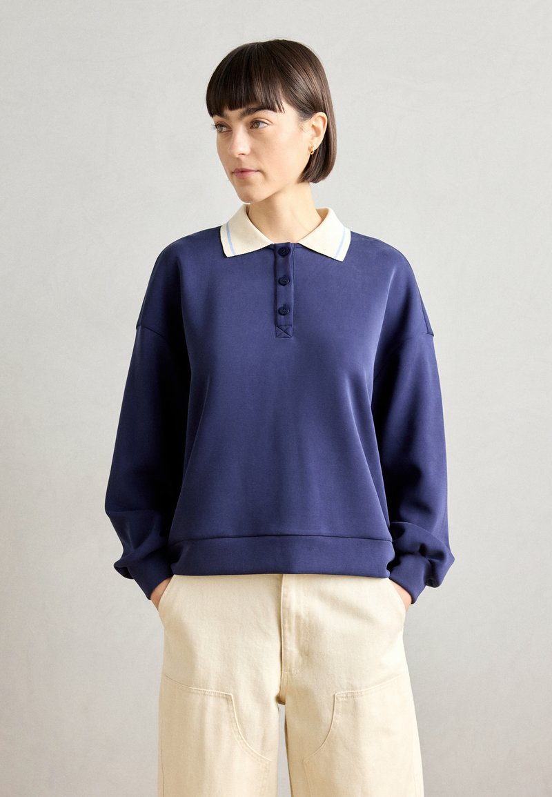 Mos Mosh POLO - Mikina - maritime blue