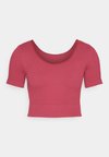 LIFE WAY CROP SEAM  - Sportska majica - beaujolais
