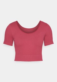 LIFE WAY CROP SEAM  - Sport T-shirt - beaujolais