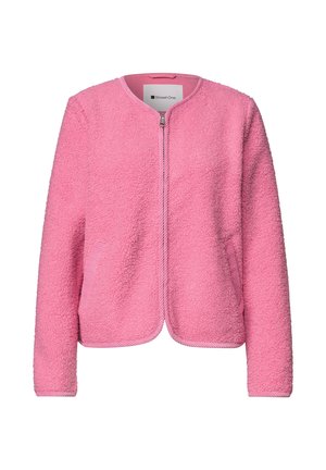 Street One, TEDDY-JACKE MIT RUNDHALS UND CORDDETAILS - Fleecejacke - warm blush
