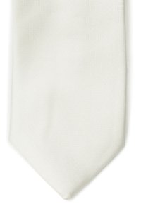 Lichtgrijze zijden stropdas met een subtiele gestructureerde patroon. Het ontwerp is smal met een puntige uiteinde, geschikt voor formele gelegenheden.
