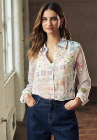 Next SHEER LONG SLEEVE - REGULAR FIT - Paitapusero - ecru celestial print